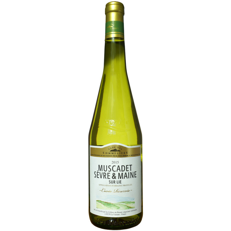 Вино Club Des Sommeliers Muscadet Sevre & Maine AOP белое сухое 12%, 750мл