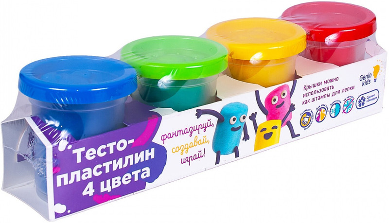 Набор для лепки Genio Kids 4 цвета TA1008 — фото 3
