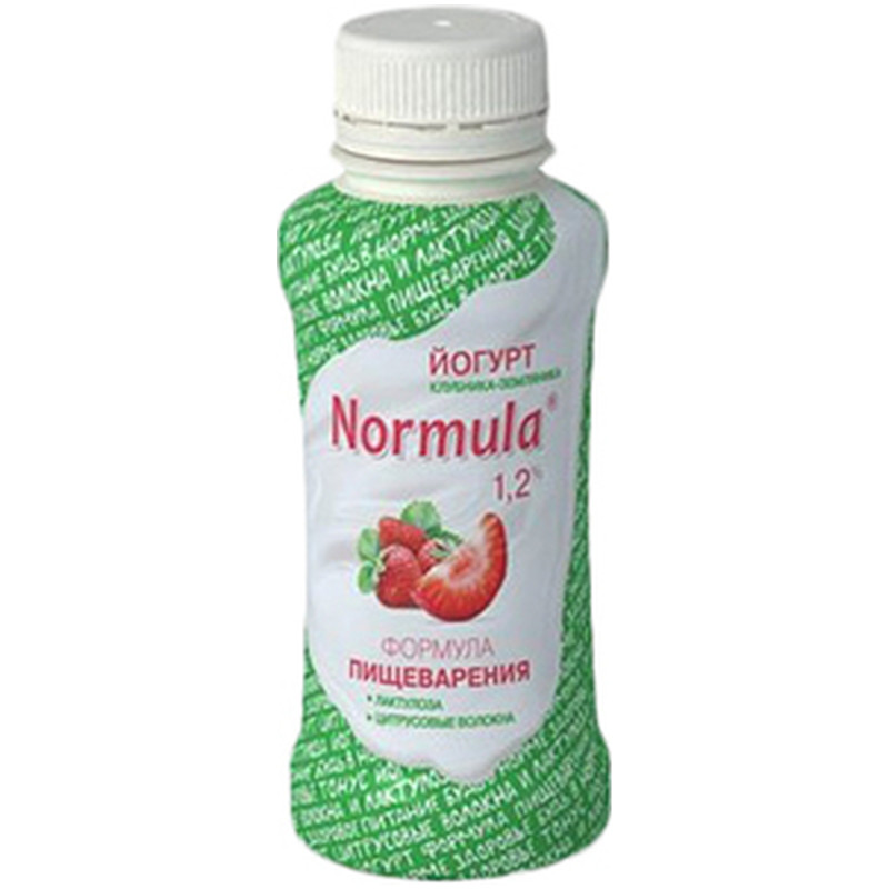 Йогурт Normula обогащённый клубника-земляника 1.2%, 150мл
