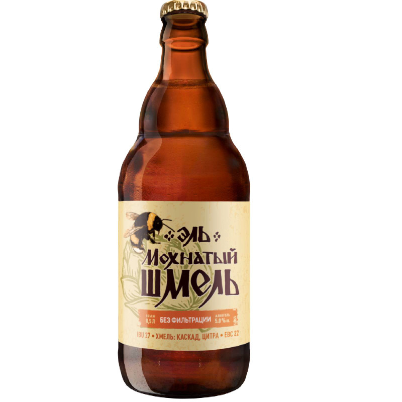 Пиво Мохнатый Шмель Эль 5%, 500мл
