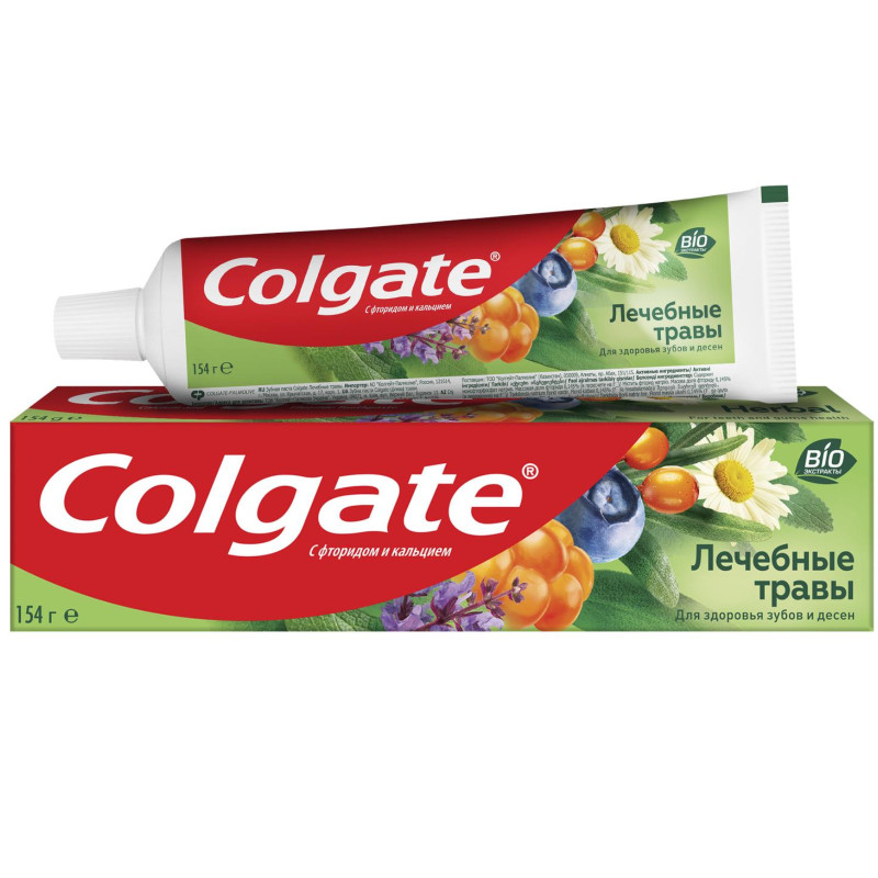 Зубная паста Colgate Лечебные травы с натуральными ингредиентами для здоровья зубов и десен, 100мл