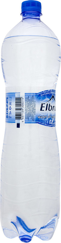 Вода Эльбрус 5642 минеральная природная питьевая газированная, 1.5л — фото 1
