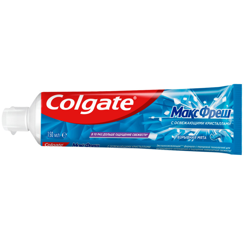 Зубная паста Colgate Макс Фреш Взрывная мята с освежающими кристаллами, 150мл — фото 1