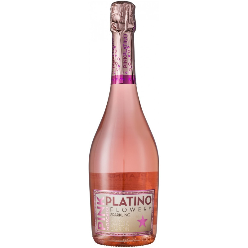 Вино игристое Platino Pink Moscato розовое сладкое 7%, 750мл