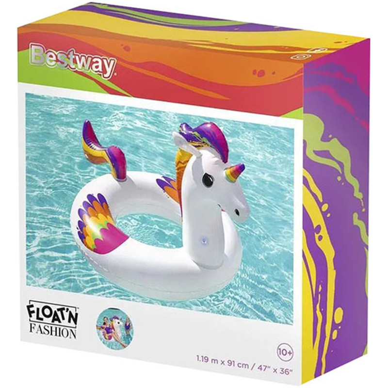 Круг для плавания Bestway Fantasy Unicorn надувной, 119x91см — фото 1