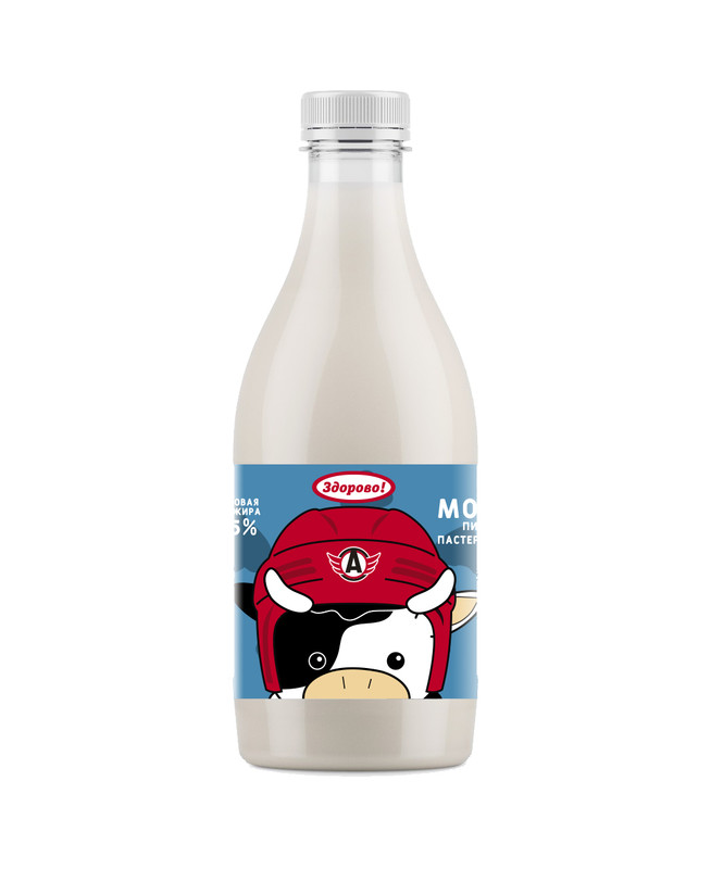 Молоко Здорово! питьевое пастеризованное 2.5%, 900мл