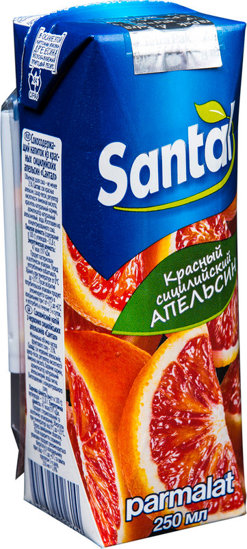 Напиток сокосодержащий Santal красный сицилийский апельсин, 250мл — фото 2
