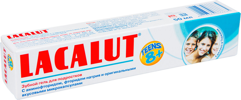 Зубной гель Lacalut Teens 8+, 50мл