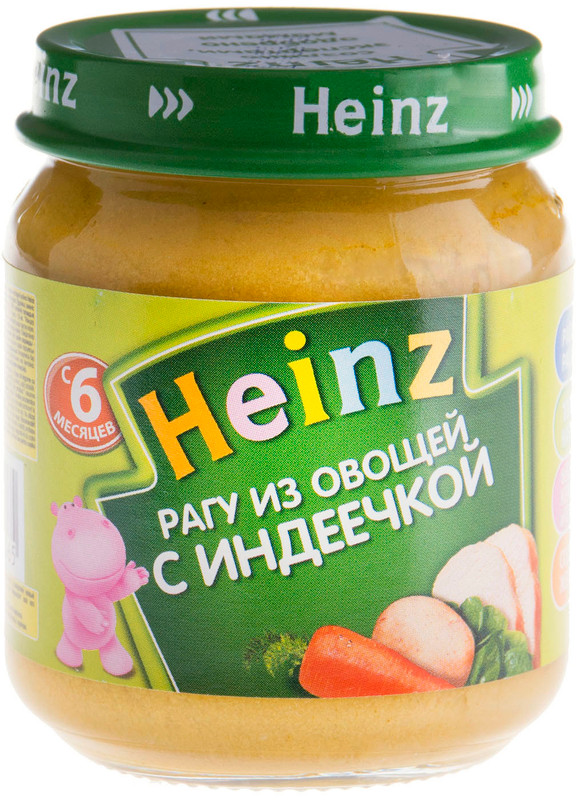 Пюре Heinz Овощи с индеечкой с 6 месяцев, 120г