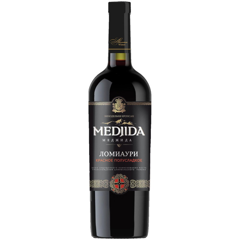 Вино Medjida Ломиаури красное полусладкое 12%, 750мл