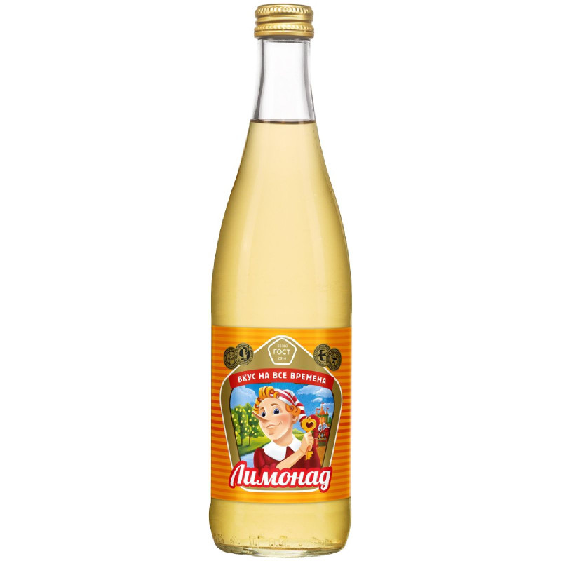 Напиток Вкус на все времена Лимонад безалкогольный газированный, 500мл