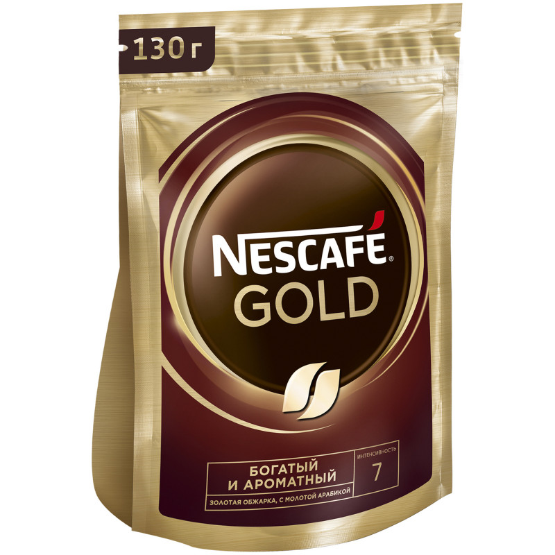 Кофе Nescafé Gold натуральный растворимый с добавлением молотого, 130г — фото 2