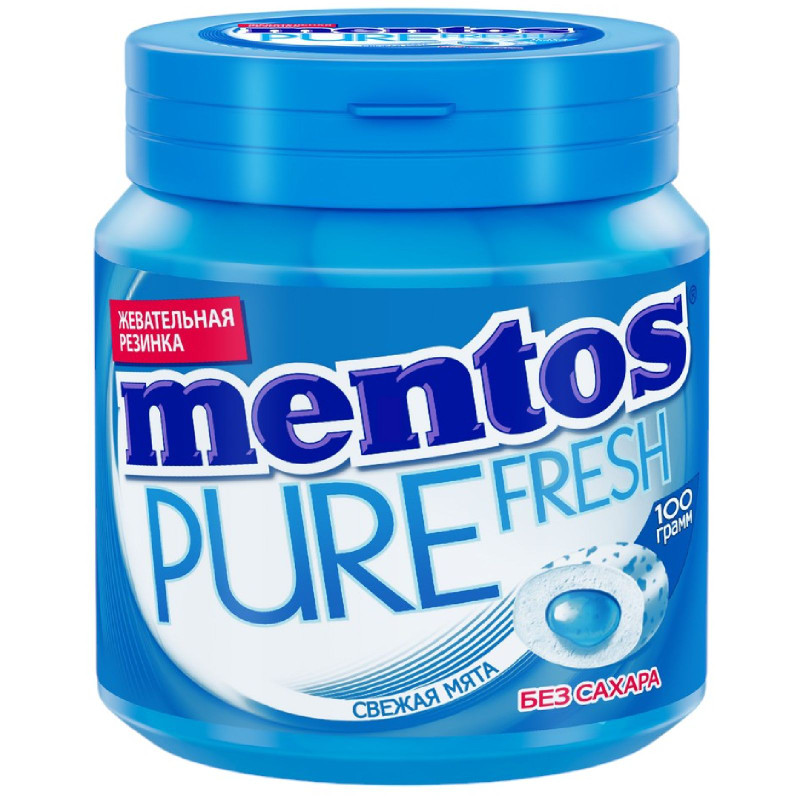 Жевательная резинка Mentos Pure Fresh Свежая мята, 100г