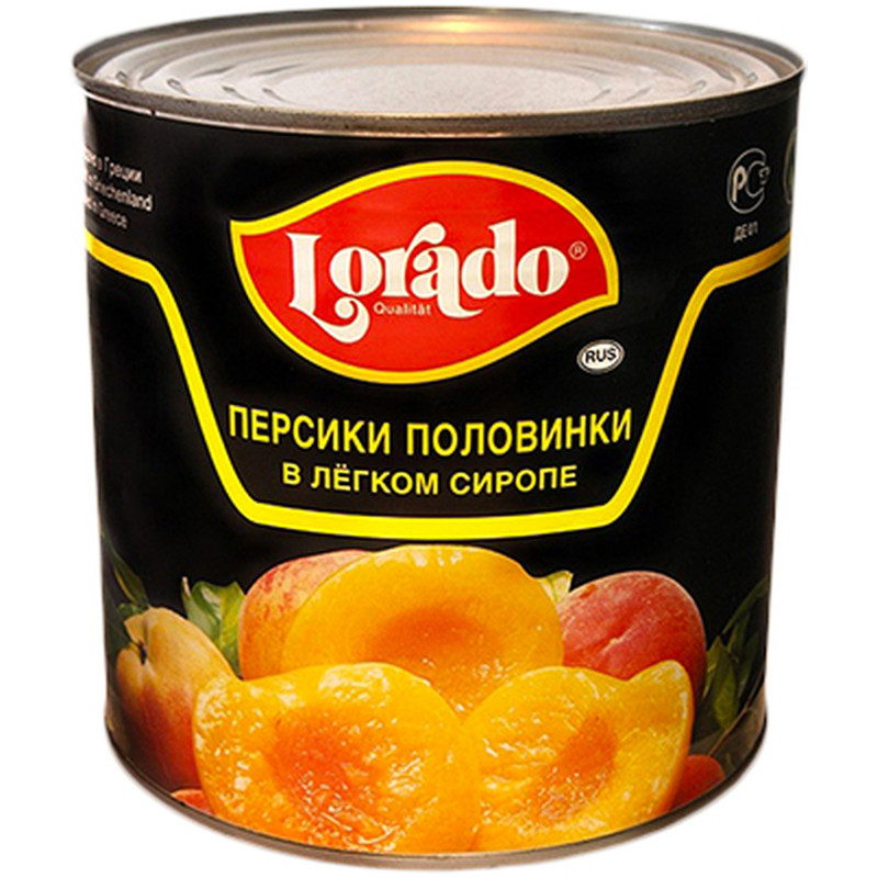 Персики Lorado в сиропе, 2,65кг