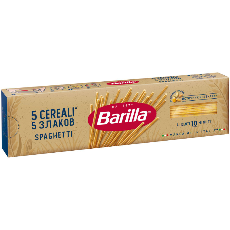 Макаронные изделия Barilla Spaghetti "5 Злаков", 450г — фото 2