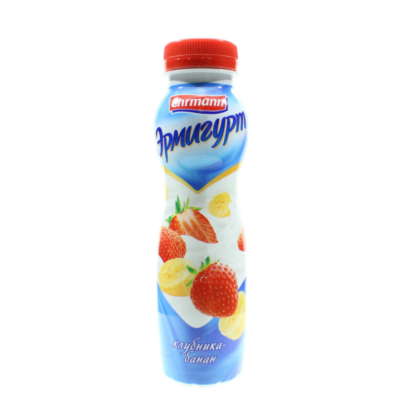 Напиток йогуртный Эрмигурт клубника-банан 1.2%, 290мл