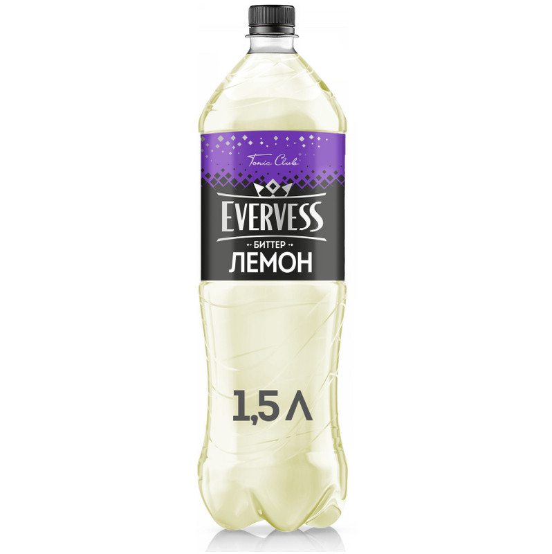 Напиток газированный Evervess Горький Лимон, 1.5л