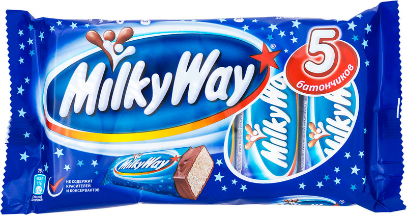 Батончик шоколадный Milky Way, 5х26г