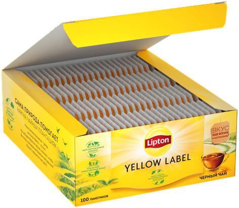 Чай Lipton Yellow Label чёрный в пакетиках, 100х2г — фото 4