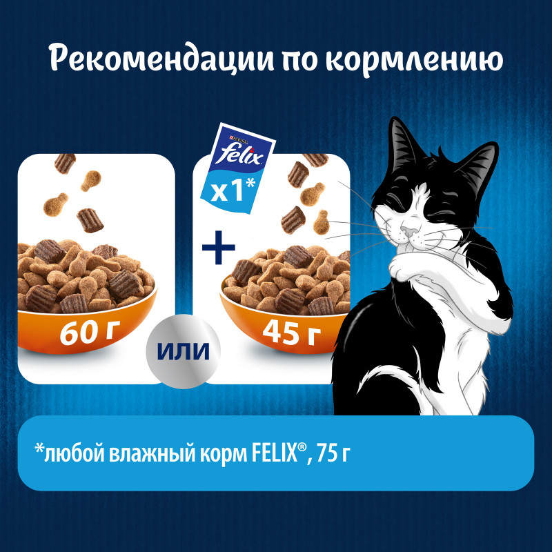 Сухой корм для кошек Felix Двойная Вкуснятина с птицей, 200г — фото 4