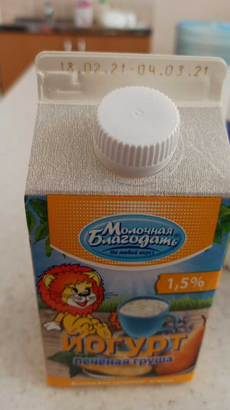 Йогурт Молочная Благодать Печёная груша 1.5%, 500мл — фото 2