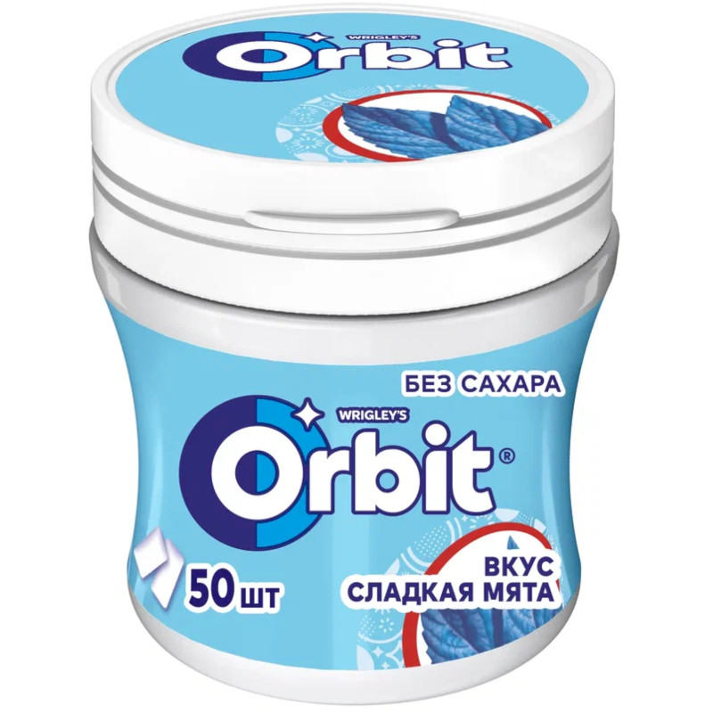 Жевательная резинка Orbit Сладкая мята без сахара, 68г