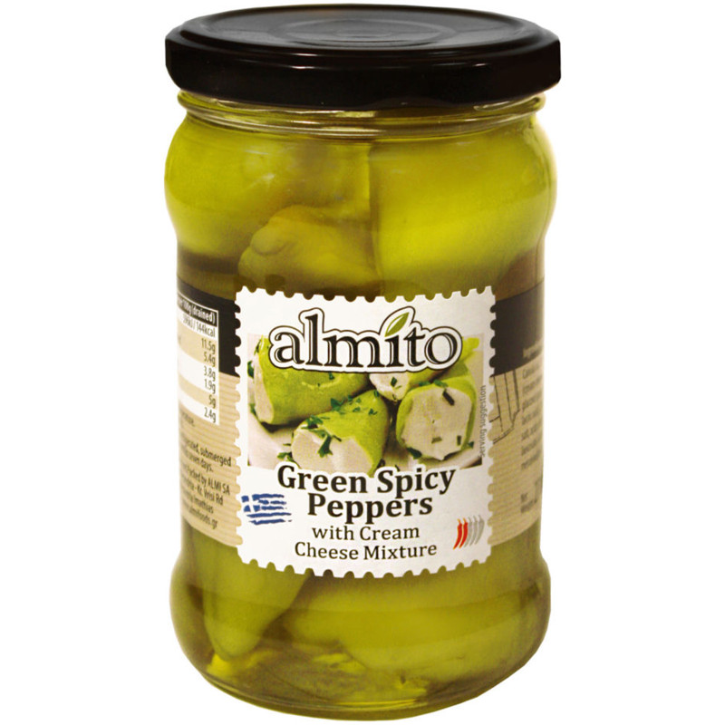 Перец зелёный Almito фаршированный сырным кремом, 270г
