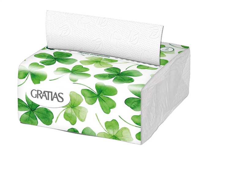Салфетки Gratias бумажные двухслойные с тиснением белые, 100шт — фото 8
