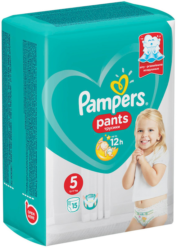 Подгузники-трусики Pampers Pants р.5 12-17кг, 15шт — фото 2