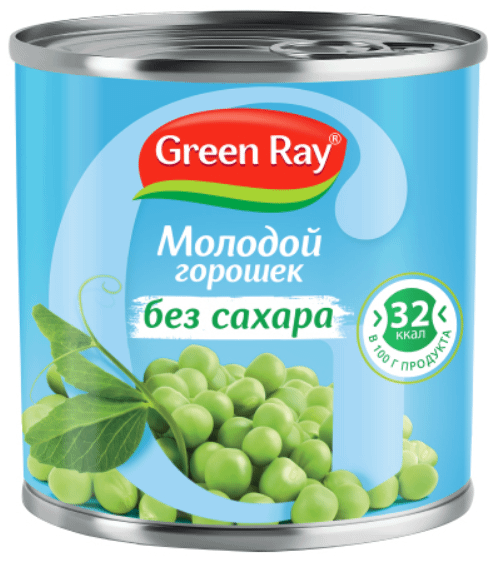 Горошек Green Ray молочный без сахара, 400г