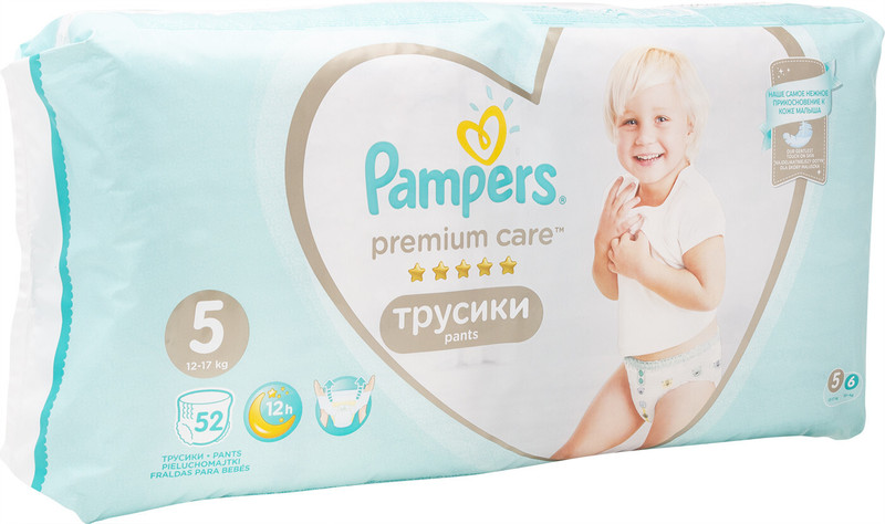 Подгузники-трусики Pampers Premium Care Pants р.5 12-17кг, 52шт — фото 12