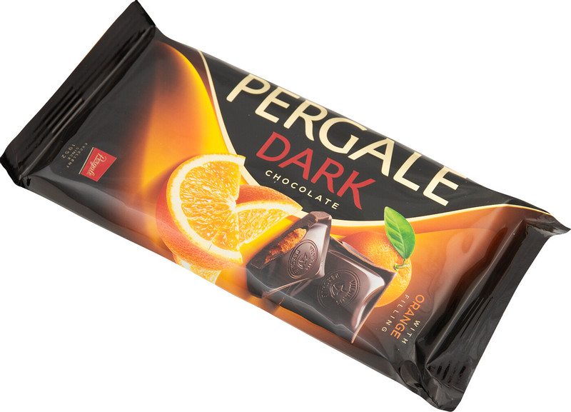 Шоколад тёмный Pergale с апельсином, 100г — фото 2