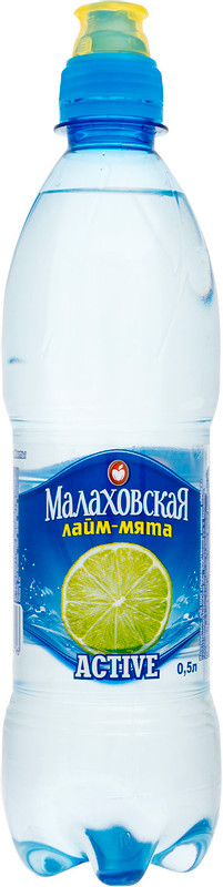 Вода Малаховская Актив Спорт лайм-мята питьевая негазированная, 500мл