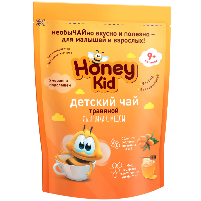 Чай Honey Kid Облепиха с Медом травяной инстантный с 9 месяцев, 85г