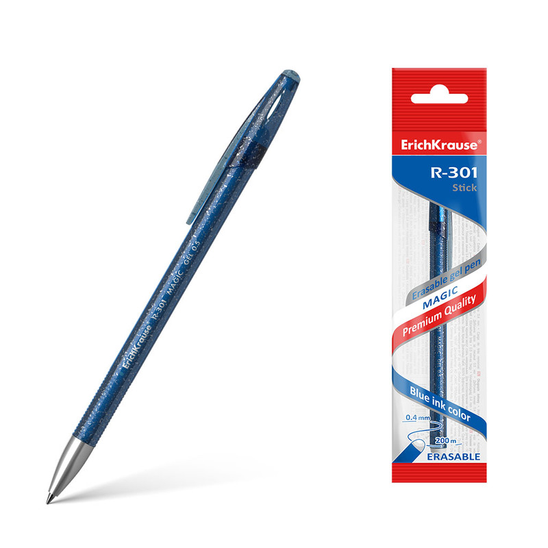Ручка Erich Krause Magic Gel гелевая синяя, 0.5мм -  с доставкой .