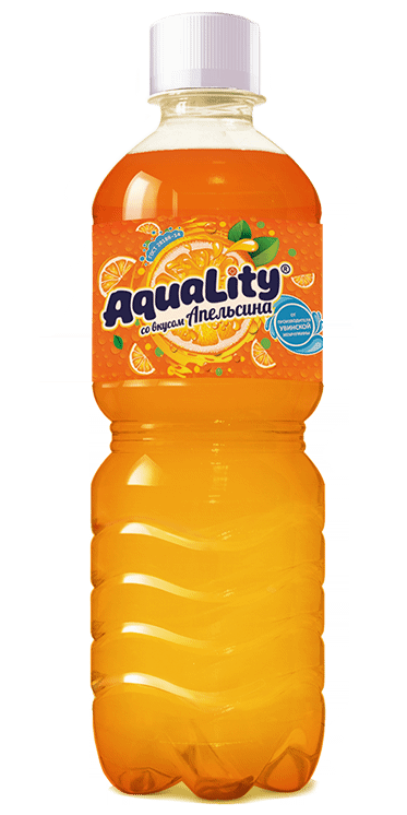Напиток безалкогольный Aquality апельсин низкокалорийный среднегазированный, 500мл