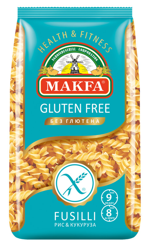 Макароны Makfa Fusilli из рисовой и кукурузной муки без глютена, 300г — фото 1