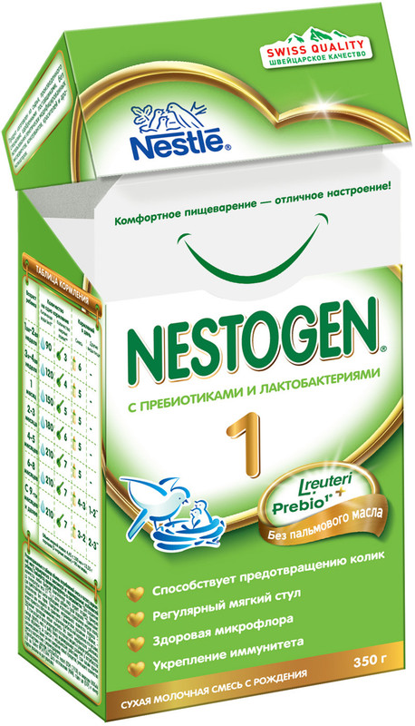 Смесь Nestogen 1 сухая молочная адаптированная от 0 месяцев, 350г — фото 2