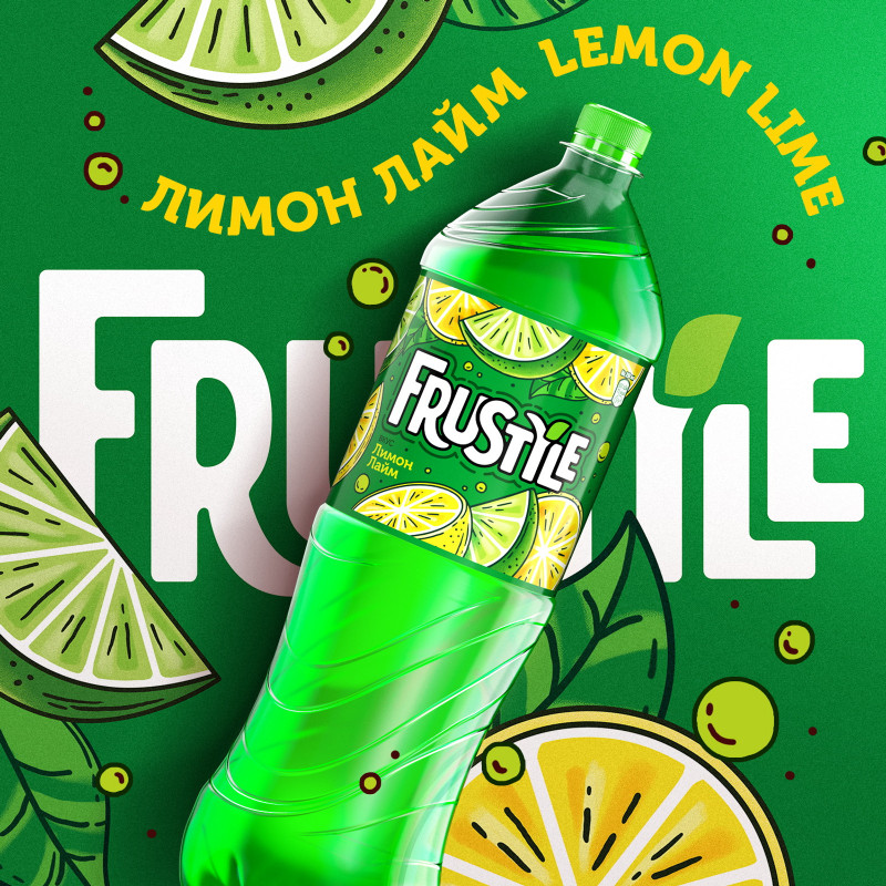 Напиток газированный Frustyle лимон-лайм, 1.5л — фото 2