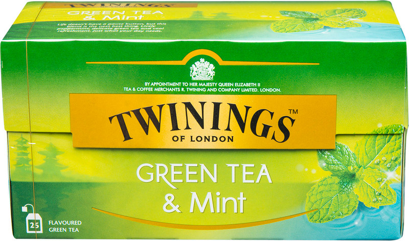 Чай Twinings зелёный с мятой в пакетиках, 25х1.5г — фото 1