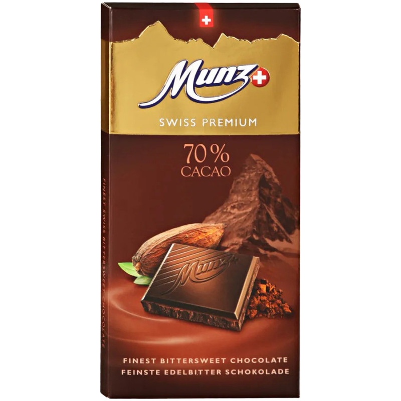 Шоколад горький Munz 70%, 100г