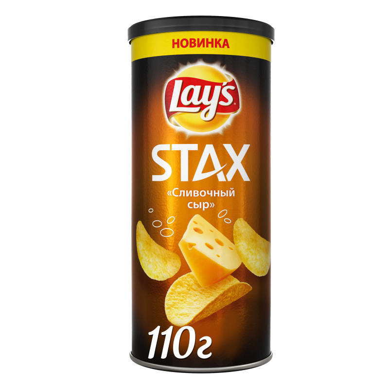 Чипсы Lay's Stax Сливочный сыр, 110г