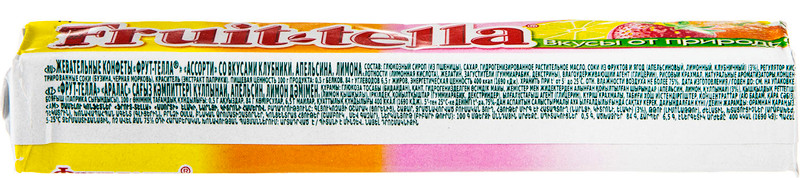 Конфеты Fruittella желейные ассорти клубника-апельсин-лимон, 41г — фото 1