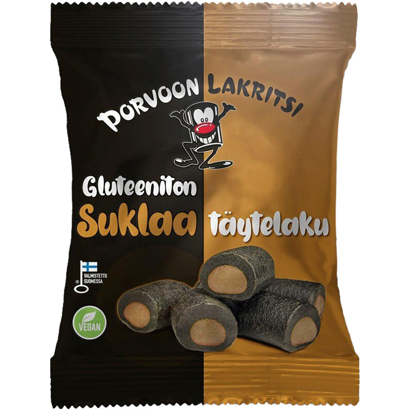 Конфеты Porvoon Lakritsi лакричные веганские со вкусом шоколада, 150г