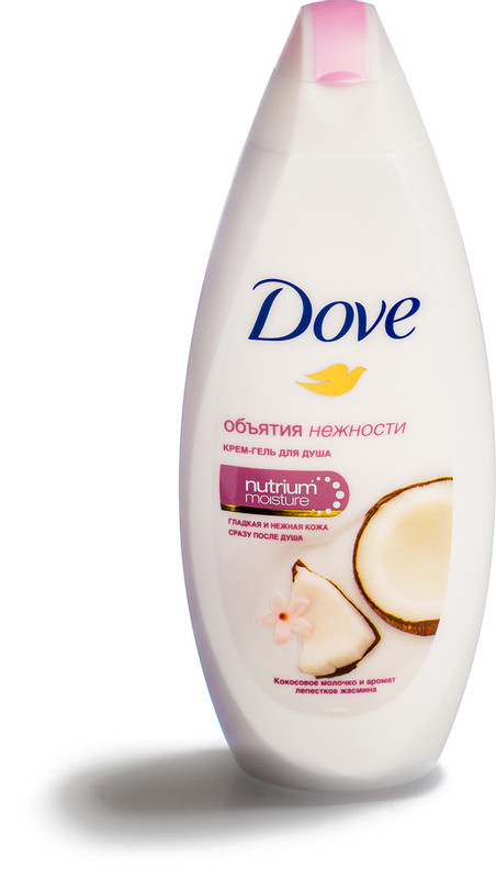 Крем-гель Dove для душа Объятия нежности Кокосовое молочко и лепестки жасмина, 250мл — фото 4