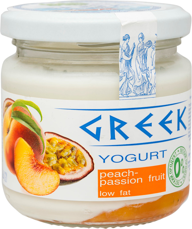 Йогурт Полезные Продукты греческий персик-маракуйя 0%, 165г — фото 2
