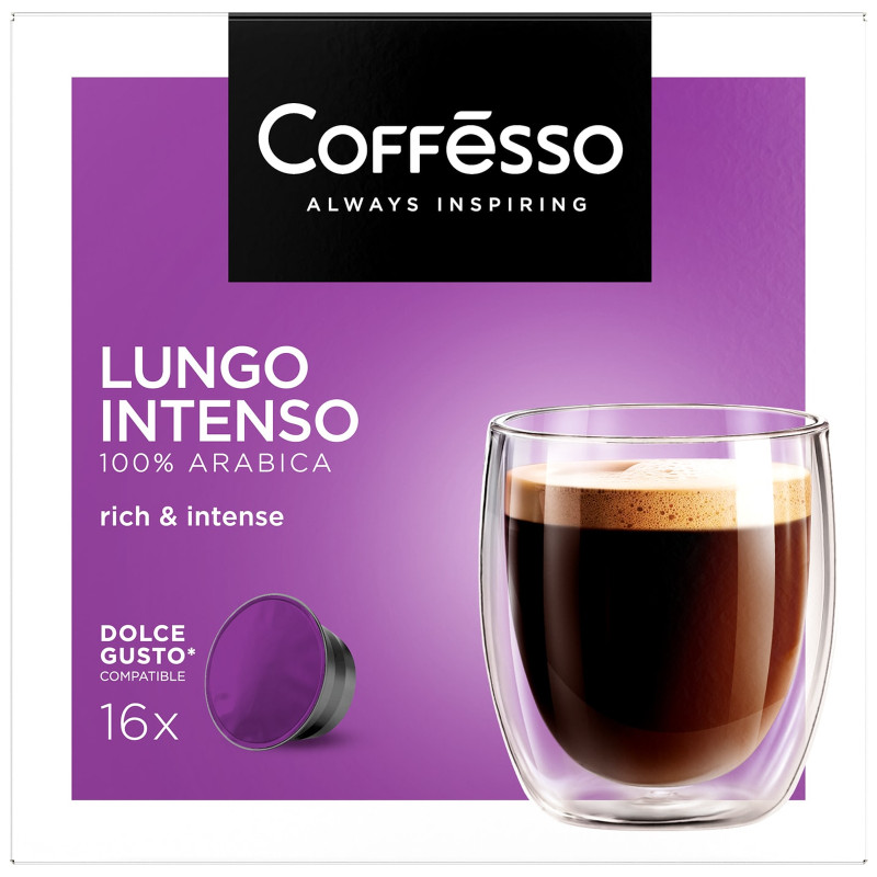 Кофе Coffesso Lungo Intenso жареный молотый в капсулах, 16х6.5г — фото 2