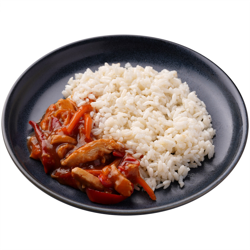 Курица Терияки с рисом припущенным Шеф Перекрёсток, 250г — фото 1