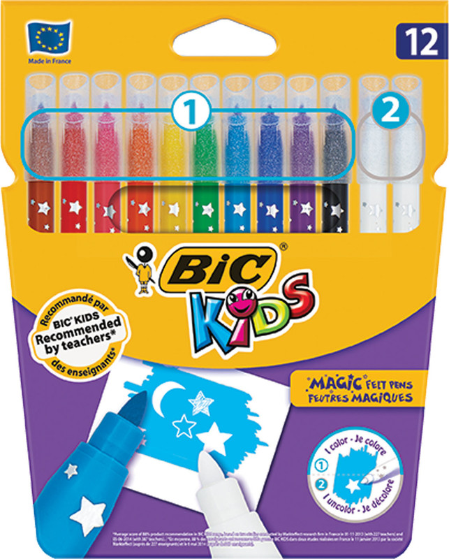 Набор фломастеров Bic Kids Colour & Erase 12 цветов — фото 4
