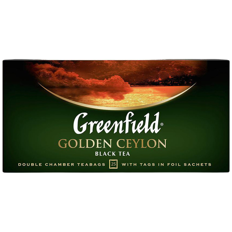 Чай Greenfield Золотой Цейлон чёрный в пакетиках, 25х2г — фото 4